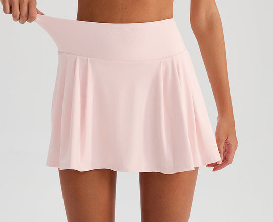 Cloud Court Pleated Skirt – Blush Pink