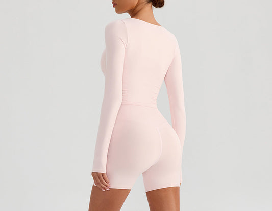 Cloud Sculpt Long Sleeve Top – Blush Pink