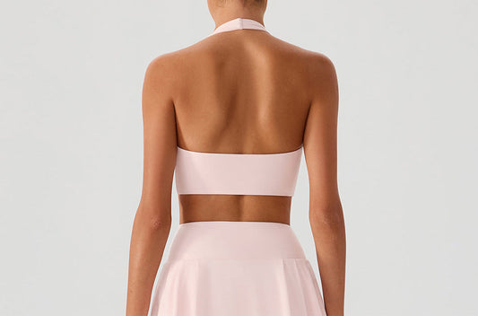Cloud Sculpt Halter Bra – Blush Pink