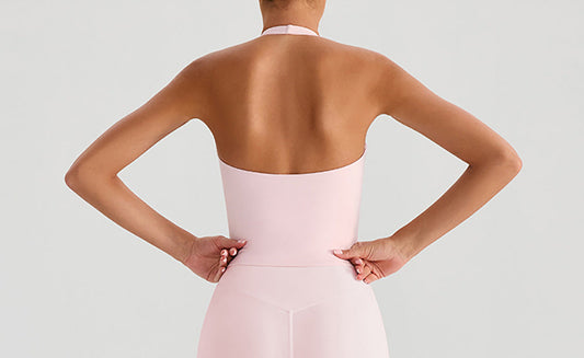 Cloud Sculpt Cross Tank – Blush Pink